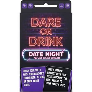 Dare or Drink Date Night Couples Card Game 104 Cards Adult Party Tipsy Fun NWT